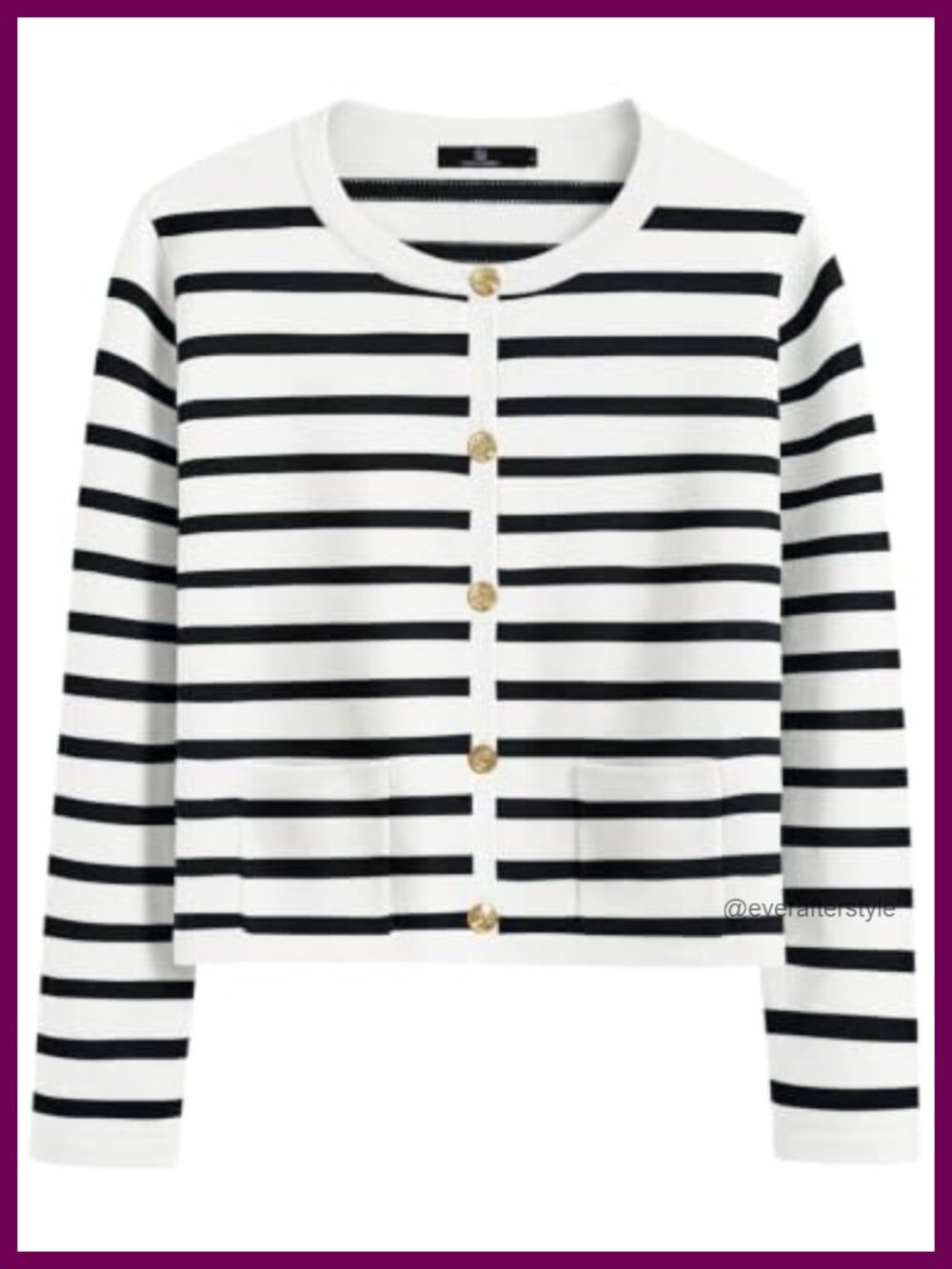 LILLUSORY Women's Crewneck Button Front Cardigan Sweater Lightweight Knit